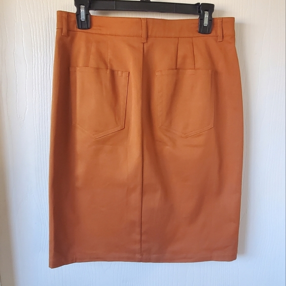 Ann Taylor Loft NWT burnt orange pencil skirt - Picture 2 of 4